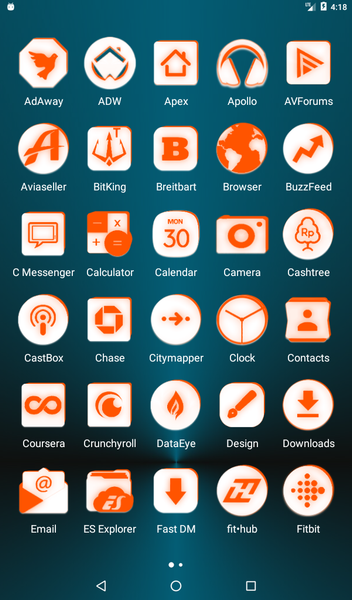 Inverted White Orange IconPack - عکس برنامه موبایلی اندروید
