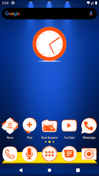 Inverted White Orange IconPack - Image screenshot of android app