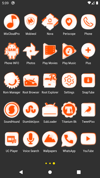 Inverted White Orange IconPack - عکس برنامه موبایلی اندروید