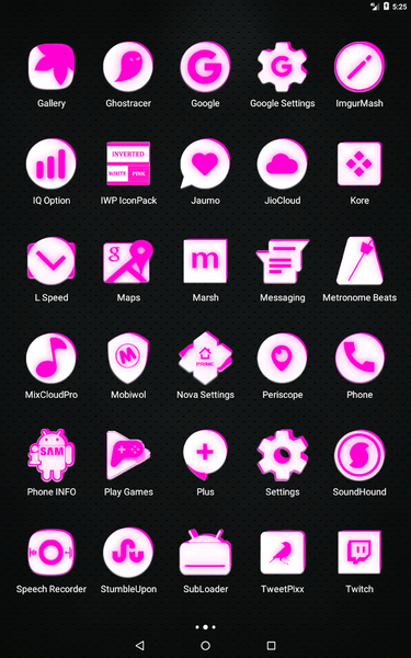Inverted White Pink Icon Pack - عکس برنامه موبایلی اندروید