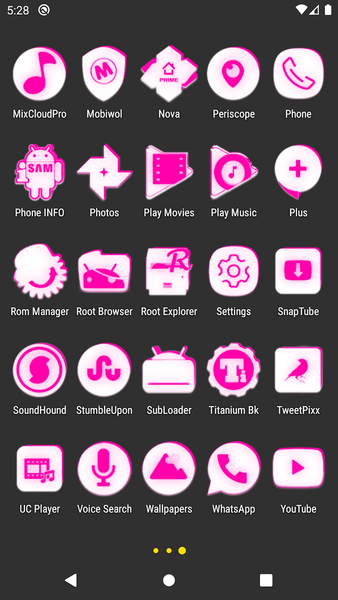 Inverted White Pink Icon Pack - عکس برنامه موبایلی اندروید