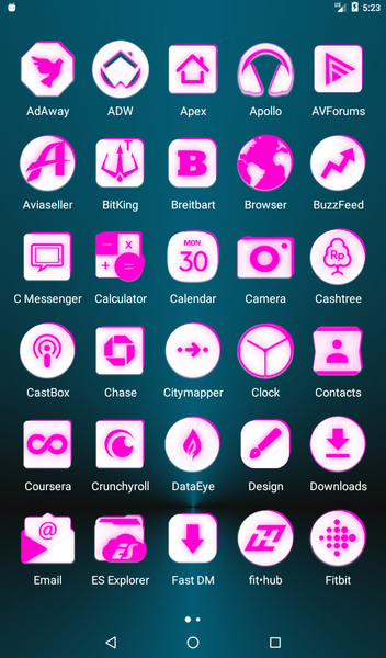 Inverted White Pink Icon Pack - عکس برنامه موبایلی اندروید