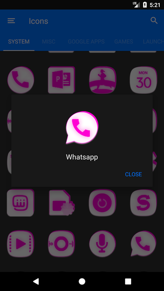 Inverted White Pink Icon Pack - عکس برنامه موبایلی اندروید