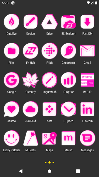 Inverted White Pink Icon Pack - عکس برنامه موبایلی اندروید