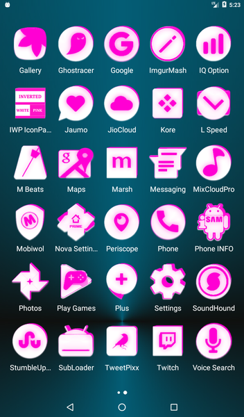 Inverted White Pink Icon Pack - عکس برنامه موبایلی اندروید