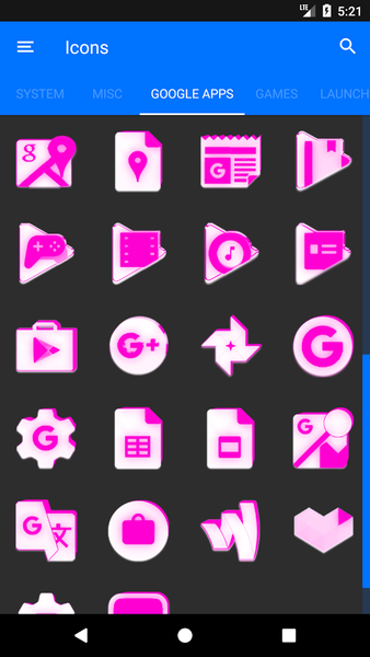 Inverted White Pink Icon Pack - عکس برنامه موبایلی اندروید