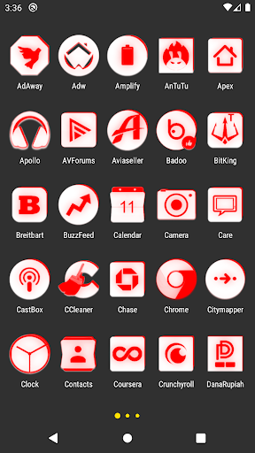 Inverted White Red Icon Pack - عکس برنامه موبایلی اندروید