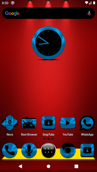 Light Blue and Black Icon Pack - Image screenshot of android app