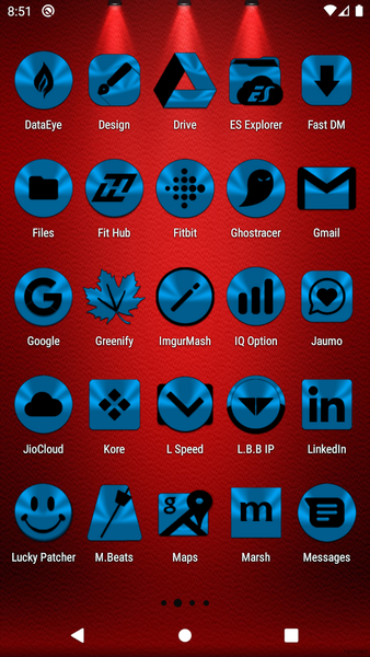 Light Blue and Black Icon Pack - Image screenshot of android app