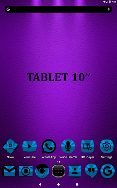 Light Blue and Black Icon Pack - Image screenshot of android app