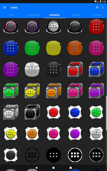 Light Blue and Black Icon Pack - Image screenshot of android app