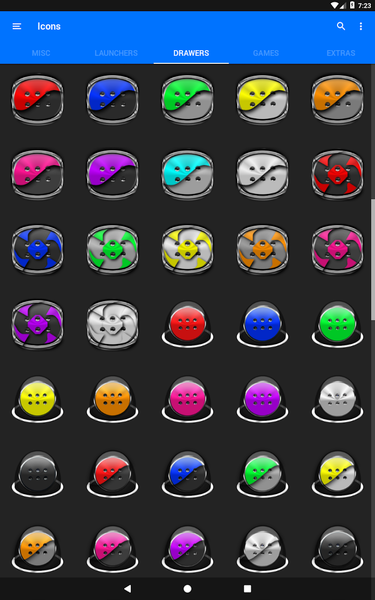 Light Blue and Black Icon Pack - Image screenshot of android app