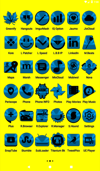 Light Blue and Black Icon Pack - Image screenshot of android app