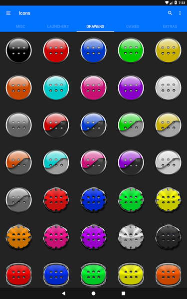 Light Blue and Black Icon Pack - Image screenshot of android app