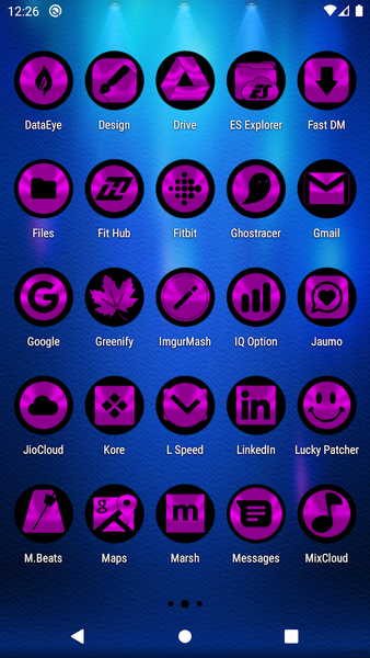 Oreo Magenta Icon Pack - Image screenshot of android app