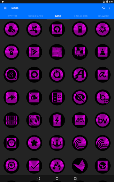 Oreo Magenta Icon Pack - Image screenshot of android app