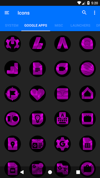 Oreo Magenta Icon Pack - Image screenshot of android app