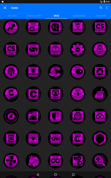 Oreo Magenta Icon Pack - Image screenshot of android app