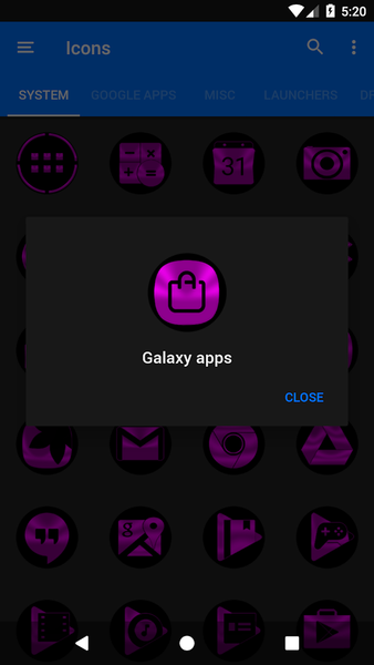 Oreo Magenta Icon Pack - Image screenshot of android app
