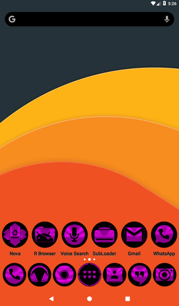 Oreo Magenta Icon Pack - Image screenshot of android app