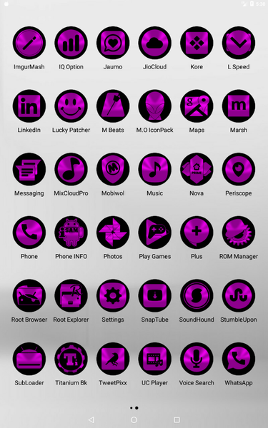 Oreo Magenta Icon Pack - Image screenshot of android app