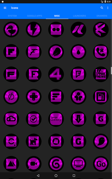 Oreo Magenta Icon Pack - Image screenshot of android app