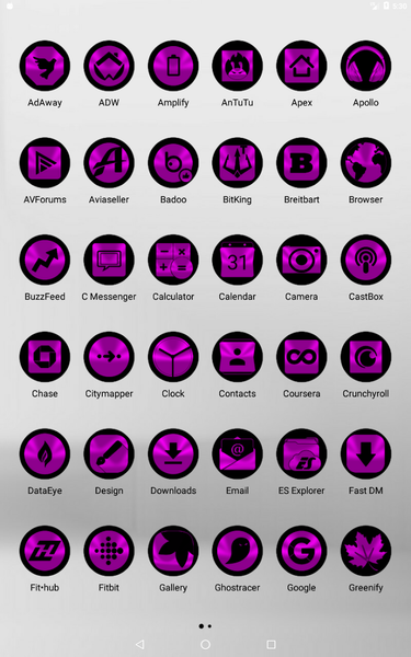 Oreo Magenta Icon Pack - Image screenshot of android app