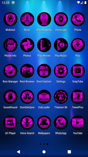 Oreo Magenta Icon Pack - Image screenshot of android app