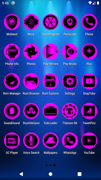 Oreo Magenta Icon Pack P2 - Image screenshot of android app