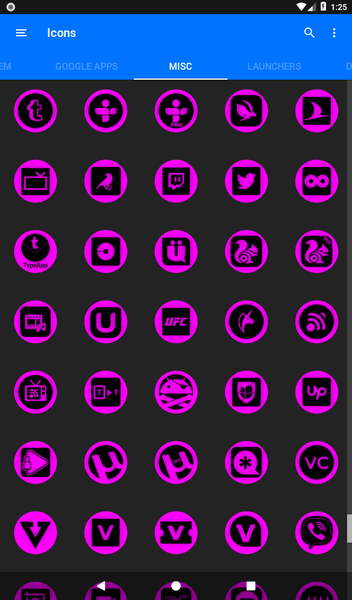 Oreo Magenta Icon Pack P2 - Image screenshot of android app