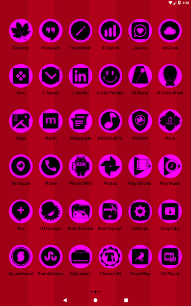 Oreo Magenta Icon Pack P2 - Image screenshot of android app