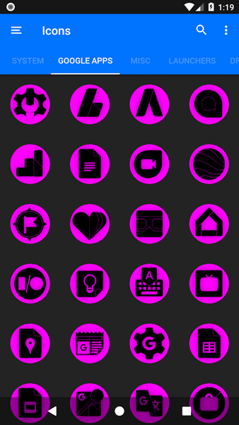 Oreo Magenta Icon Pack P2 - Image screenshot of android app