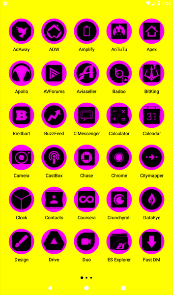 Oreo Magenta Icon Pack P2 - Image screenshot of android app