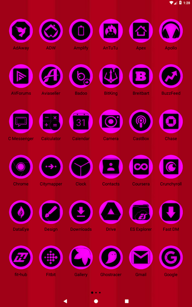 Oreo Magenta Icon Pack P2 - Image screenshot of android app