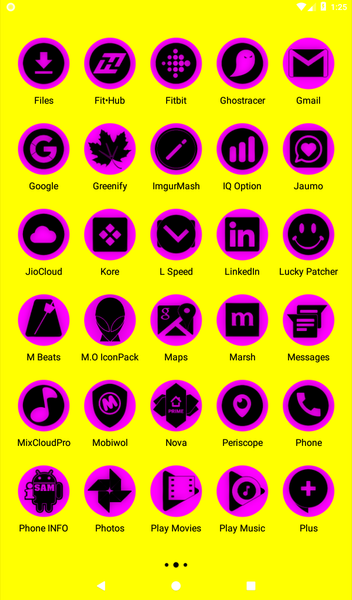 Oreo Magenta Icon Pack P2 - Image screenshot of android app