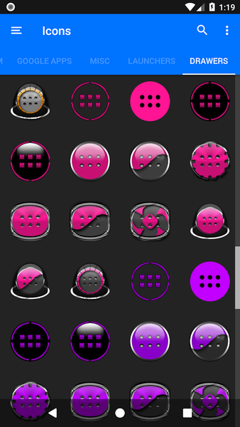 Oreo Magenta Icon Pack P2 - Image screenshot of android app