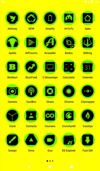 Oreo Neon Icon Pack P2 - Image screenshot of android app