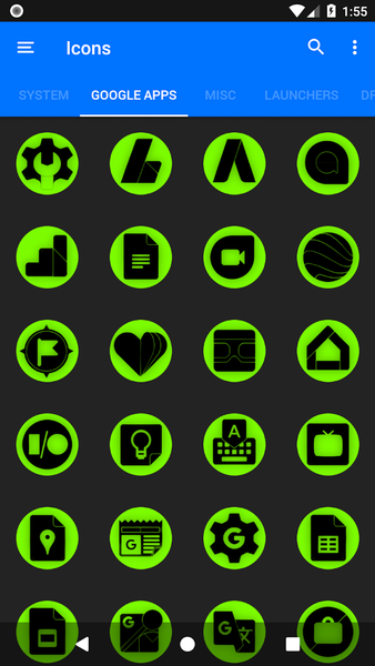 Oreo Neon Icon Pack P2 - Image screenshot of android app