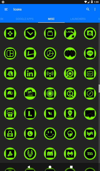 Oreo Neon Icon Pack P2 - Image screenshot of android app