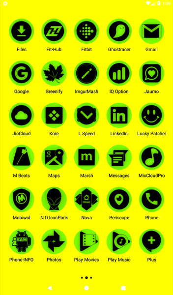 Oreo Neon Icon Pack P2 - Image screenshot of android app