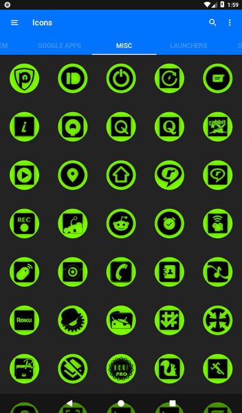 Oreo Neon Icon Pack P2 - Image screenshot of android app