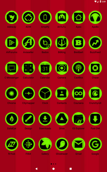 Oreo Neon Icon Pack P2 - Image screenshot of android app