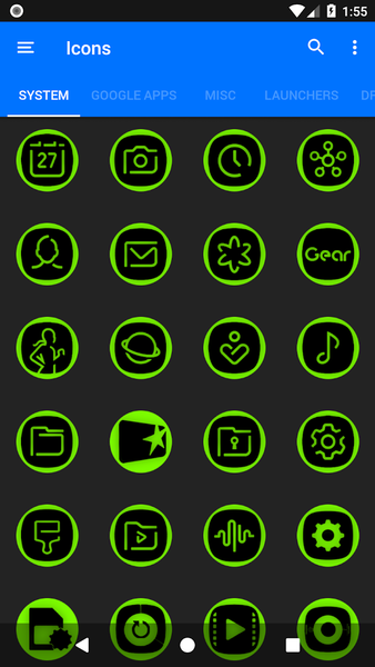 Oreo Neon Icon Pack P2 - Image screenshot of android app