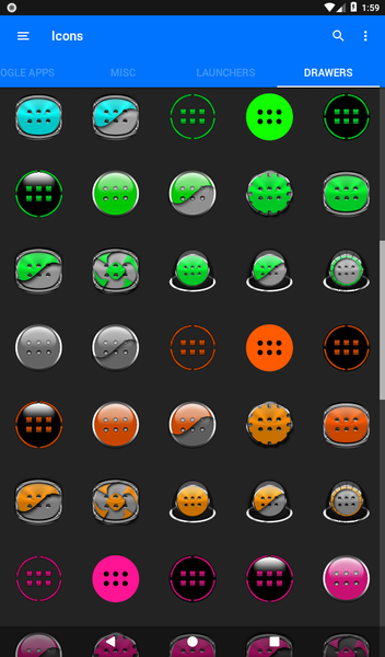 Oreo Neon Icon Pack P2 - Image screenshot of android app