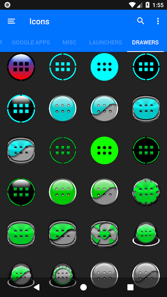 Oreo Neon Icon Pack P2 - Image screenshot of android app