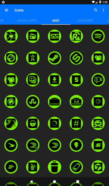 Oreo Neon Icon Pack P2 - Image screenshot of android app