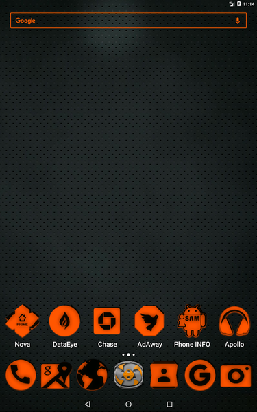 Orange and Black Icon Pack - Image screenshot of android app