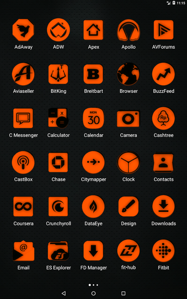 Orange and Black Icon Pack - Image screenshot of android app