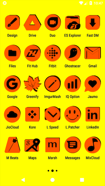 Orange and Black Icon Pack - Image screenshot of android app