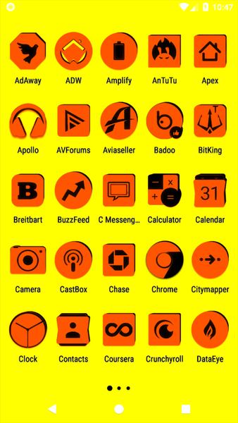 Orange and Black Icon Pack - عکس برنامه موبایلی اندروید